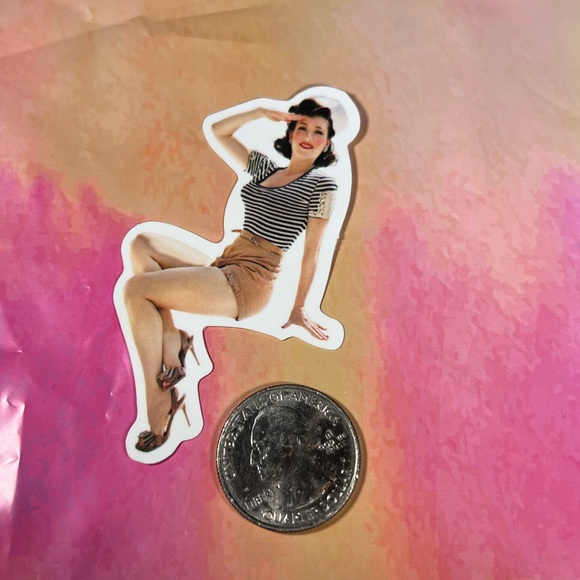 Sailor Wife Sexy Pinup Gorgeous Sticker Retro Vintage BomberGirl Ace - Picture 2 of 2